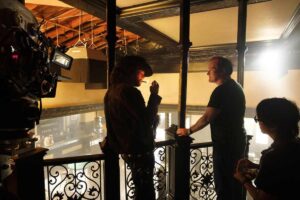 Tarantino sul set di C'era una volta a... Hollywood